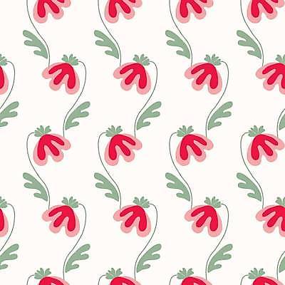 EPS 해외이미지 디자인 꽃 패턴 꽃백그라운드 일러스트 사람없음 빨간색 패턴백그라운드 플라워패턴 해외일러스트 식물 컬러 백그라운드 무늬 파일형식 벡터 이미지허브