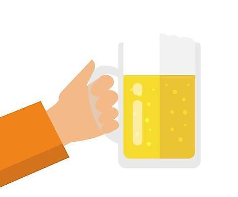 EPS 해외이미지 손 디자인 행복 일러스트 맥주 들기 신체부위 축제 잡기 플랫 맥주잔 해외일러스트 감정 술잔 모션 주류 사람 파일형식 벡터 이미지허브