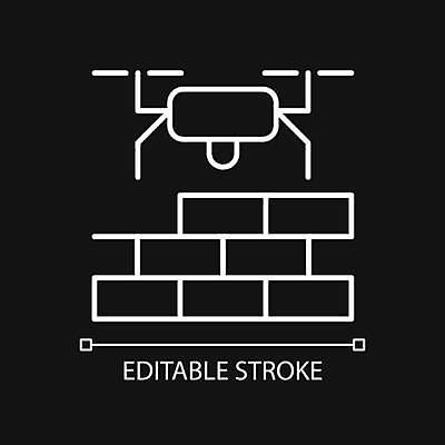 EPS 해외이미지 벽 일러스트 벽돌 사람없음 쌓기 업무 도움 드론 해외일러스트 컨셉 모션 작업 파일형식 벡터 이미지허브