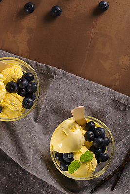 포토 JPG 해외이미지 아이스크림 잔 실내 사람없음 하이앵글 달콤 민트 블루베리 나무스푼 바닐라맛 나무배경 해외포토 식기 뷰포인트 백그라운드 과일 디저트 내부 맛 허브 나무숟가락 파일형식 이미지허브