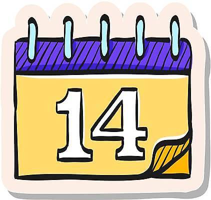 EPS 해외이미지 스티커 일러스트 사람없음 보라색 달력 심볼 연노랑색 해외일러스트 컬러 노란색 파일형식 벡터 이미지허브