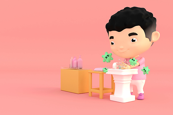 JPG 해외이미지 전신 남자 어린이 일러스트 선반 3D캐릭터 한명 서기 소년 3D 위생 세면대 비누 손씻기 샴푸 위생관리 소년한명만 코랄 코로나바이러스 생활방역 델타변이바이러스 오미크론 해외일러스트 캐릭터 1 컬러 가구 모션 관리 사람 위생용품 바이러스 씻기 디지털합성 방역 남자한명만 소년만 파일형식 이미지허브