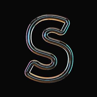 포토 JPG 해외이미지 알파벳 영어 타이포그라피 사람없음 그래픽 3D 입체 네온 S 해외포토 문자 디지털합성 파일형식 이미지허브