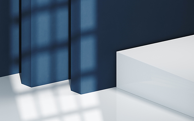 포토 JPG 해외이미지 벽 백그라운드 바닥 그림자 사람없음 내부 빛 3D 공간 흰색 남색 모던 해외포토 컬러 디지털합성 파일형식 이미지허브