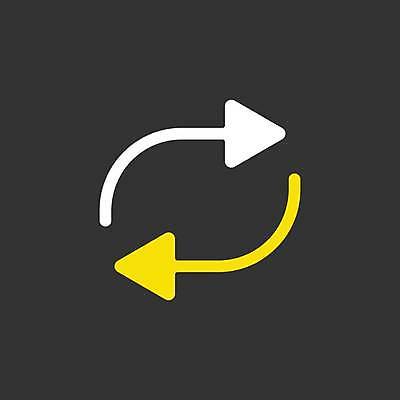 EPS 해외이미지 화살표 일러스트 사람없음 노란색 검은색 흰색 플레이어 반복 해외일러스트 컬러 파일형식 벡터 이미지허브