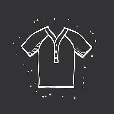 EPS 해외이미지 유니폼 일러스트 사람없음 검은색 흰색 야구복 해외일러스트 옷 컬러 운동복 야구 파일형식 벡터 이미지허브