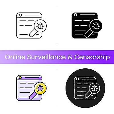 EPS 해외이미지 일러스트 돋보기 사람없음 네트워크 플랫 벌레 사이버 온라인 발견 인터넷창 오류 해외일러스트 곤충 인터넷 파일형식 벡터 이미지허브