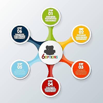 EPS 해외이미지 디자인 일러스트 비즈니스 사람모양 사람없음 자료 인포그래픽 정보 원형 연결 레이아웃 목차 해외일러스트 모양 도형 파일형식 벡터 이미지허브