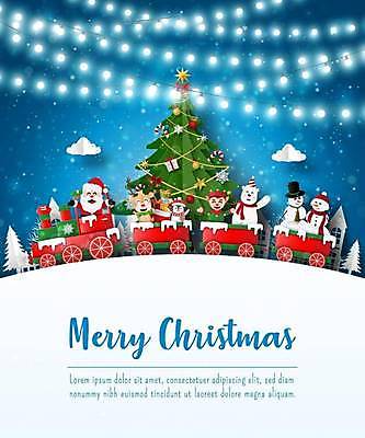 EPS 해외이미지 크리스마스 겨울 일러스트 사람없음 산타클로스 눈 페이퍼아트 산타캐릭터 해외일러스트 일러캐릭터 자연요소 캐릭터 계절 기념일 날씨 파일형식 벡터 이미지허브