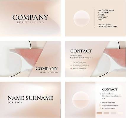 EPS 해외이미지 디자인 일러스트 비즈니스 명함 명함템플릿 추상 사람없음 살구색 가로명함 해외일러스트 템플릿 컬러 무늬 파일형식 벡터 이미지허브