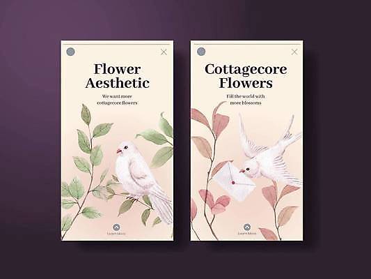 EPS 해외이미지 템플릿 잎 두마리 일러스트 조류 편지봉투 앉기 사람없음 비행 편지 베이지색 소셜네트워크 해외일러스트 식물 동물 컬러 2 모션 봉투 파일형식 벡터 이미지허브