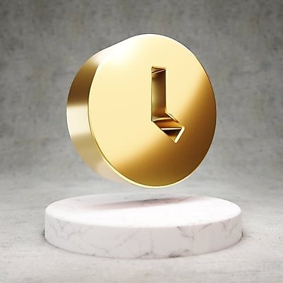 JPG 해외이미지 시계 일러스트 사람없음 3D 디지털 금색 황금 심볼 광택 해외일러스트 컬러 디지털합성 파일형식 이미지허브