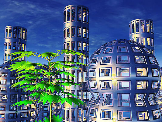 포토 JPG 해외이미지 디자인 산업 과학 일러스트 건축양식 하늘 미래 사람없음 건물 그래픽 파란색 탑 도시 업무 공상 해외일러스트 건축물 건축 컬러 컨셉 작업 파일형식 이미지허브