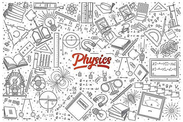 EPS 해외이미지 과학 일러스트 학사모 전구 자 실험기구 사람없음 책 세트 연필 칠판 계산기 낙서 라인아트 클립 손그림 삼각자 공식 각도기 자석 물리학 해외일러스트 모자_잡화 교육 선 졸업 문구용품 학용품 필기구 장비 물리 파일형식 벡터 이미지허브