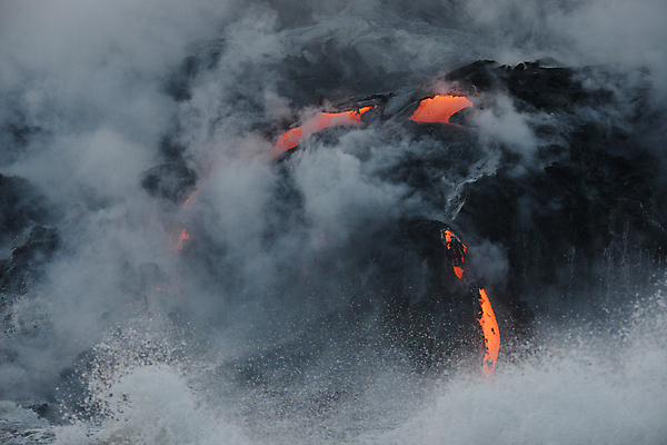 포토 JPG 해외이미지 바다 사람없음 야외 흐름 뜨거움 연기 위험 재해 화산 용암 화산섬 해외포토 섬 컨셉 산 파일형식 이미지허브
