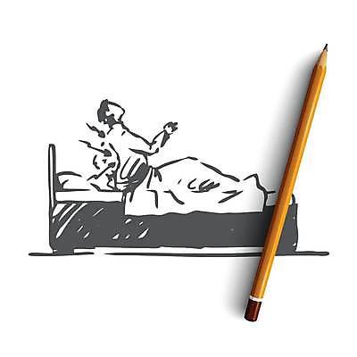 EPS 해외이미지 남자 컨셉 일러스트 한명 앉기 상반신 성인 침실 고통 침대 스케치 허리 손그림 목통증 얼굴없음 성인남자한명만 일어나기 해외일러스트 1 감정 가구 모션 미술 사람 신체부위 남자한명만 성인남자만 파일형식 벡터 이미지허브