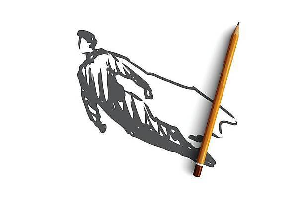 EPS 해외이미지 전신 남자 컨셉 일러스트 한명 성인 비행 망토 스케치 손그림 슈퍼맨 영웅 슈퍼히어로 얼굴없음 성인남자한명만 해외일러스트 1 미술 사람 남자한명만 성인남자만 파일형식 벡터 이미지허브