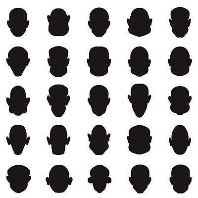 EPS 해외이미지 모양 캐릭터 디자인 여자 남자 실루엣 얼굴 일러스트 사람 세트 머리 플랫 만화 이발 고립 아바타 스타일 사용자 해외일러스트 일러캐릭터 촬영기법 신체부위 파일형식 벡터 이미지허브