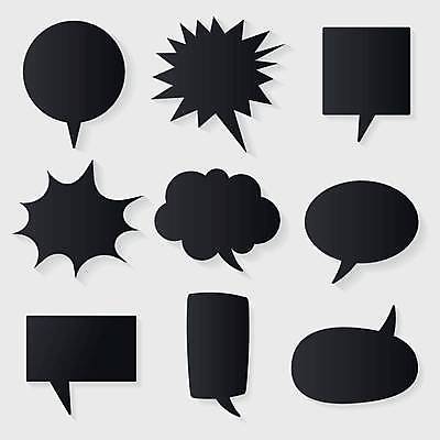 EPS 해외이미지 디자인 말풍선 일러스트 사람없음 세트 검은색 해외일러스트 컬러 파일형식 벡터 이미지허브