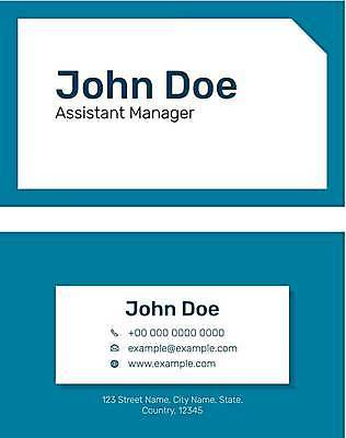 EPS 해외이미지 디자인 일러스트 비즈니스 명함 명함템플릿 사람없음 파란색 사각형 가로명함 해외일러스트 도형 템플릿 컬러 파일형식 벡터 이미지허브