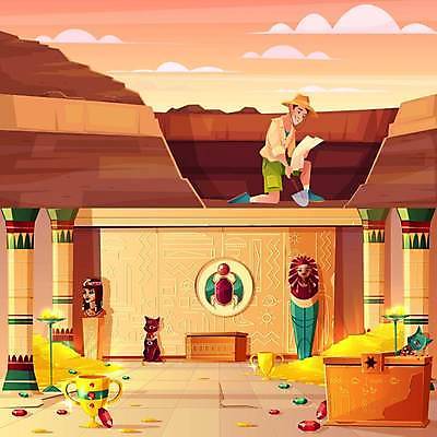 EPS 해외이미지 응시 남자 지도 일러스트 이집트 한명 들기 성인 갈색 흙 사막 탐험 황금 무릎꿇기 보석 삽 모험가 발굴 피라미드 지하 보물 발견 고고학 땅파기 보물찾기 성인남자한명만 해외일러스트 1 건축물 시선 교육 컬러 모션 아프리카 사람 광석 랜드마크 남자한명만 성인남자만 파일형식 벡터 이미지허브