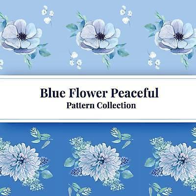 EPS 해외이미지 꽃 백그라운드 꽃무늬 꽃백그라운드 일러스트 타이포그라피 사람없음 파란색 패턴백그라운드 해외일러스트 식물 문자 컬러 무늬 패턴 파일형식 벡터 이미지허브