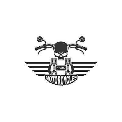 EPS 해외이미지 일러스트 해골 사람없음 검은색 오토바이 심볼 해골모형 해외일러스트 컬러 뼈 모형 바이크 파일형식 벡터 이미지허브