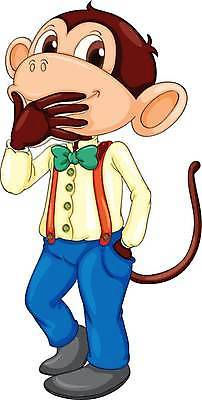 EPS 해외이미지 한마리 옷 일러스트 사람없음 귀여움 원숭이 주머니손 입가림 원숭이캐릭터 해외일러스트 1 동물캐릭터 컨셉 포유류 모션 가림 파일형식 벡터 이미지허브