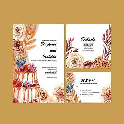 EPS 해외이미지 템플릿 꽃 결혼 잎 과일 일러스트 사람없음 장미 흰색 청첩장 블루베리 초대 감성 무화과 2단케이크 해외일러스트 식물 컬러 컨셉 카드_감사 이벤트 케이크 파일형식 벡터 이미지허브