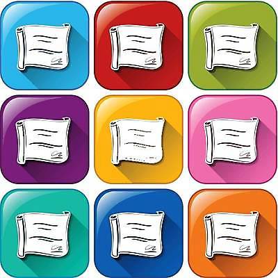 EPS 해외이미지 종이 일러스트 버튼 사람없음 컬러풀 해외일러스트 컬러 파일형식 벡터 이미지허브