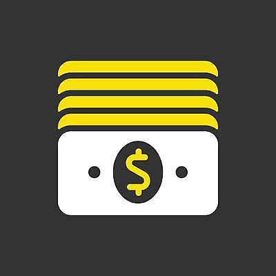 EPS 해외이미지 디자인 지폐 돈 일러스트 사람없음 노란색 달러 검은색 흰색 해외일러스트 컬러 재산 파일형식 벡터 이미지허브