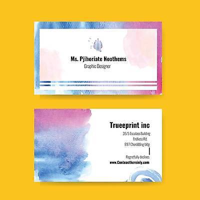 EPS 해외이미지 템플릿 일러스트 비즈니스 명함 사람없음 파란색 보라색 그라데이션 가로명함 해외일러스트 컬러 파일형식 벡터 이미지허브