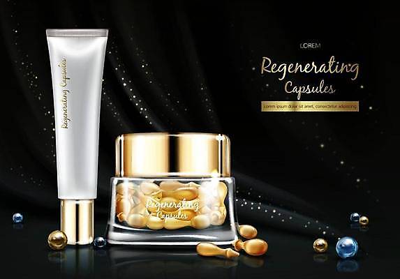 EPS 해외이미지 일러스트 사람없음 뷰티 검은색 화장품 금색 원형 오일 실크 구슬 진주 스킨케어 보습크림 수분크림 에센스 수분케어 해외일러스트 도형 음식 컬러 관리 직물 보석 파일형식 벡터 이미지허브