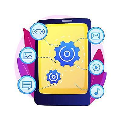 EPS 해외이미지 말풍선 음표 일러스트 사람없음 태블릿 환경 디지털 풀잎 게임기 톱니바퀴 문자메시지 소셜미디어 환경설정 디지털라이프 해외일러스트 라이프스타일 기호 음악 잎 전자제품 스마트기기 풀_식물 메시지 설정 파일형식 벡터 이미지허브