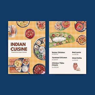 EPS 해외이미지 템플릿 접시 일러스트 밥 사람없음 주황색 냄비 메뉴 메뉴판 볶음밥 인도음식 카레 동남아음식 해외일러스트 식기 음식 컬러 솥 동양음식 파일형식 벡터 이미지허브