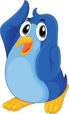 EPS 해외이미지 한마리 일러스트 사람없음 파란색 귀여움 펭귄 펭귄캐릭터 해외일러스트 1 컬러 동물캐릭터 컨셉 조류 파일형식 벡터 이미지허브