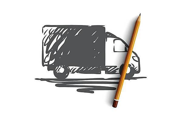 EPS 해외이미지 컨셉 일러스트 교통시설 자동차 사람없음 트럭 스케치 손그림 해외일러스트 육상교통 교통 미술 시설 파일형식 벡터 이미지허브