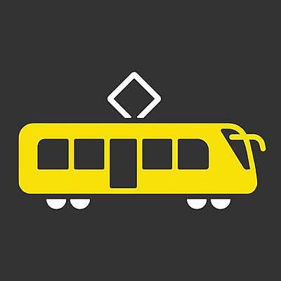 EPS 해외이미지 교통수단 일러스트 교통시설 사람없음 노란색 검은색 흰색 트램 해외일러스트 컬러 교통 시설 파일형식 벡터 이미지허브