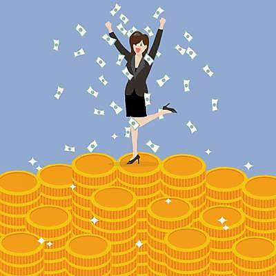 EPS 해외이미지 전신 여자 일러스트 한명 정장 성인 반짝임 동전 만세 비즈니스우먼 다리들기 돈벼락 성인여자한명만 흩날리기 해외일러스트 1 옷 돈 비즈니스 모션 사람 직장인 여자한명만 성인여자만 파일형식 벡터 이미지허브