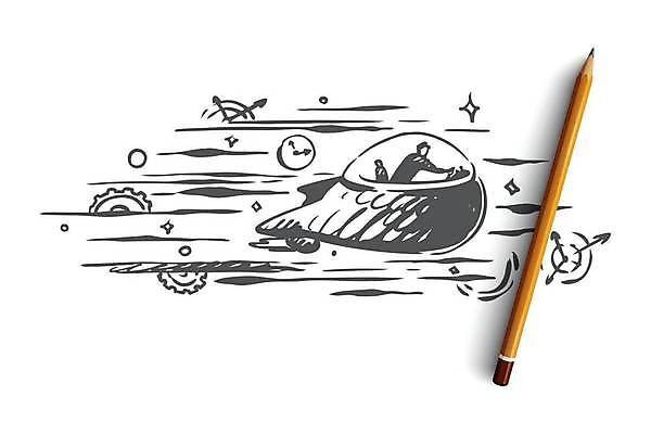 EPS 해외이미지 시계 컨셉 일러스트 한명 상반신 성인 기계 시간 승차 스케치 손그림 시간여행 장치기 성인한명만 해외일러스트 1 여행 모션 미술 사람 전통놀이 성인만 파일형식 벡터 이미지허브