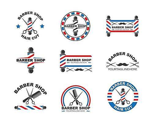 EPS 해외이미지 별 일러스트 사람없음 빨간색 파란색 머리빗 이발 심볼 콧수염 이발소 미용가위 이발사 이발소회전등 스타일 해외일러스트 자연요소 컬러 조명 수염 가위_도구 미용용품 뷰티샵 파일형식 벡터 이미지허브