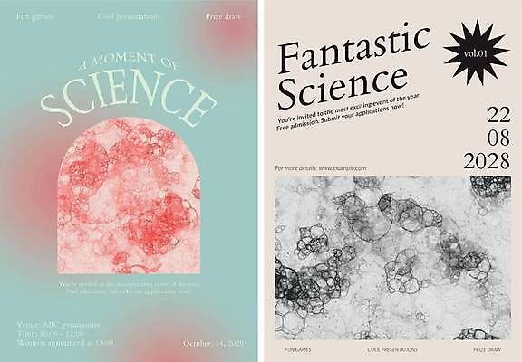 EPS 해외이미지 포스터 과학 일러스트 타이포그라피 사람없음 바이러스 생물학 민트색 베이지색 해외일러스트 문자 교육 컬러 파일형식 벡터 이미지허브