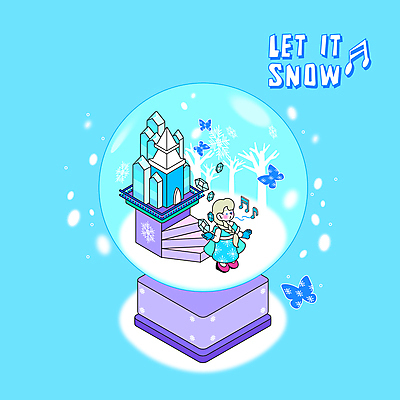 전신 PSD 나무 여자 하늘색 나비 겨울 일러스트 노래 한명 서기 성인 타이포그라피 얼음 궁전 성 보석 스노글로브 여왕 얼음공주 패러디 함박눈 성인여자한명만 국내일러스트 자연요소 식물 문자 1 건축물 계절 음악 곤충 고건축 모션 눈_날씨 사람 장식 파란색 광석 공주님 여자한명만 성인여자만 파일형식