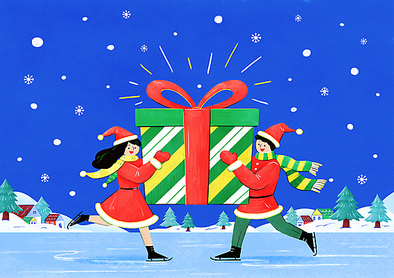전신 PSD 나무 커플 여자 남자 행복 크리스마스 겨울 일러스트 산타모자 산타옷 동화 주택 크리스마스선물 들기 이벤트 성인 두명 파란색 선물상자 마을 목도리 스케이트 눈 빙판 아이스스케이트 성인만 국내일러스트 자연요소 식물 모자_잡화 잡화 옷 계절 기념일 감정 스포츠용품 컬러 관계 모션 날씨 선물 사람 건물 상자 파일형식