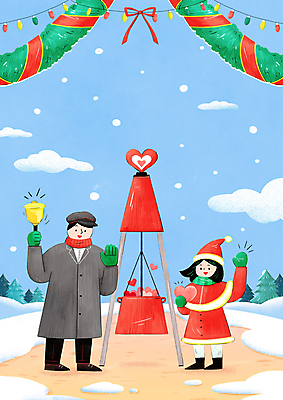 전신 PSD 구름 여자 남자 행복 리본 어린이 크리스마스 겨울 일러스트 산타모자 산타옷 하늘 동화 서기 들기 소녀 이벤트 성인 두명 손들기 종 하트 눈 봉사 사랑나눔 손인사 기부 구세군 구세군냄비 모금 알전구 국내일러스트 자연요소 모양 모자_잡화 옷 계절 기념일 감정 전구 모션 날씨 사랑 사람 인사 도움 나눔 파일형식