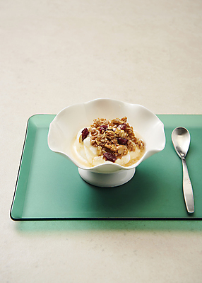 포토 JPG 스튜디오촬영 접시 유제품 쟁반 실내 사람없음 숟가락 시리얼 기호식품 꿀 발효음식 크랜베리 베이지색배경 그래놀라 그릭요거트 국내포토 식기 열매 음식 백그라운드 수저 내부 요거트 베이지색 파일형식