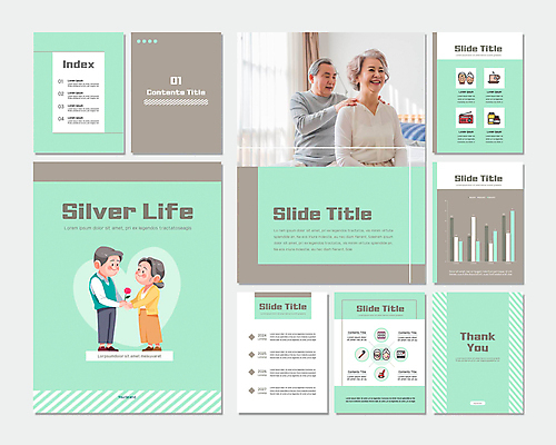 전신 템플릿 여자 할아버지 노년 남자 꽃 할머니 비즈니스 그래프 서기 들기 여러명 상반신 실버라이프 노후 세트 회색 한국인 마사지 60대 PPT 프레젠테이션 문서템플릿 민트색 노인만 애니형PPT 9P 이미지템플릿 식물 라이프스타일 컬러 다수 모션 사람 동양인 성인 성인만 파일형식