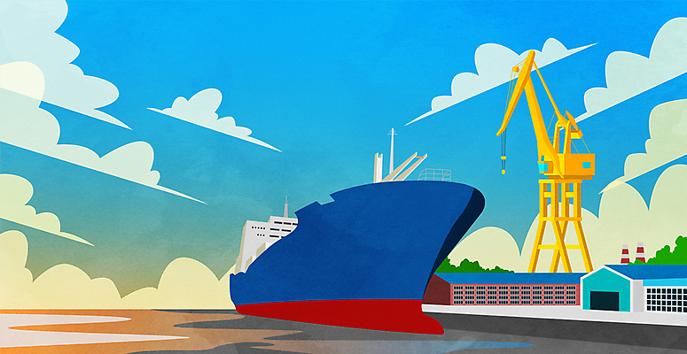 구름 바다 하늘색 일러스트 공장 사람없음 건물 항구 제조 조선소 기중기 산업현장 조선업 선박 국내일러스트 AI파일 자연요소 건축물 산업 수상교통 공업 교통시설 파란색 중장비 파일형식 벡터