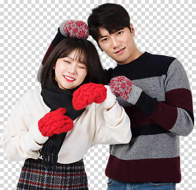 편집 편집이미지 커플 여자 남자 데이트 장난 미소 누끼 상반신 20대 성인 두명 눈감음 목도리 다정 한국인 PNG 성인만 편집소스 손모아장갑 잡화 장갑 컨셉 관계 모션 표정 사람 동양인 청년 파일형식