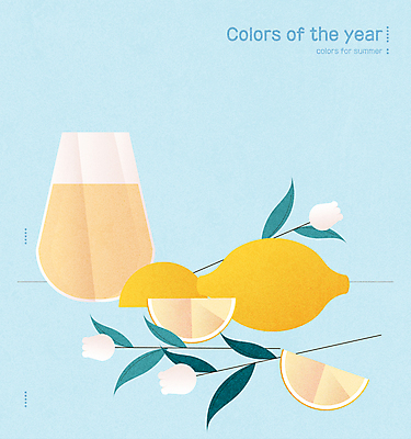 꽃 백그라운드 일러스트 잔 타이포그라피 사람없음 유행 레몬 레모네이드 2022년 트렌드컬러 스푼슈거 다포딜 국내일러스트 AI파일 식물 문자 식기 컬러 과일 파란색 노란색 연도 에이드 파일형식 벡터 트랜드컬러